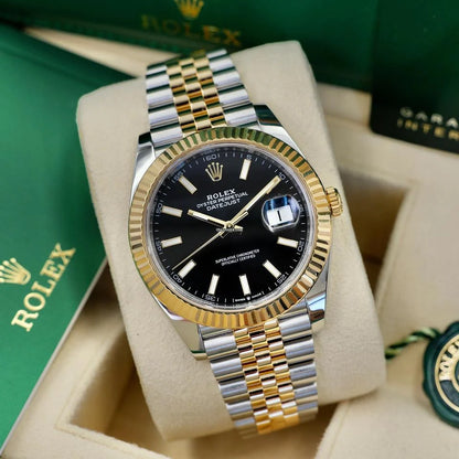 Rolex oyster perpetual truetone with Black dial with date