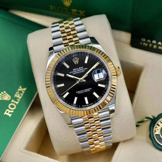 Rolex oyster perpetual truetone with Black dial with date