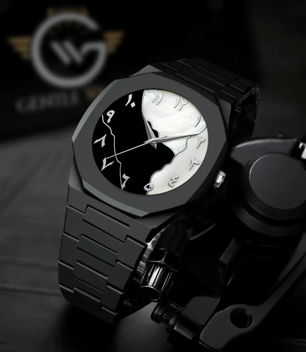 Arabic Aura Black & White Most Demanding Watch