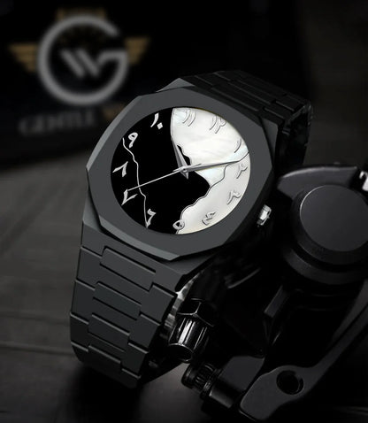 Arabic Aura Black & White Most Demanding Watch