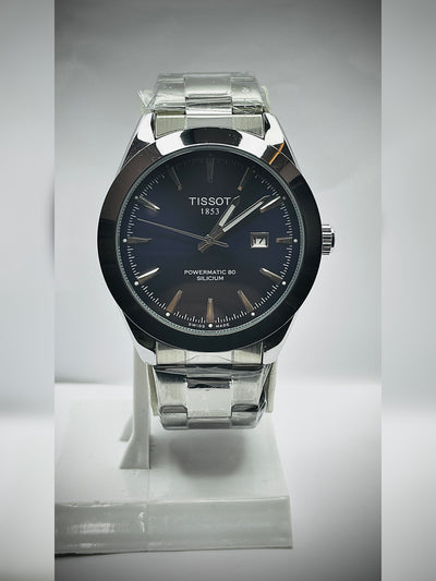 PRX Blue Dial & Date Silver Chain Watch